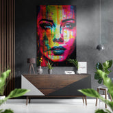 Woman Brushed Aluminum Dibond Wall Art.